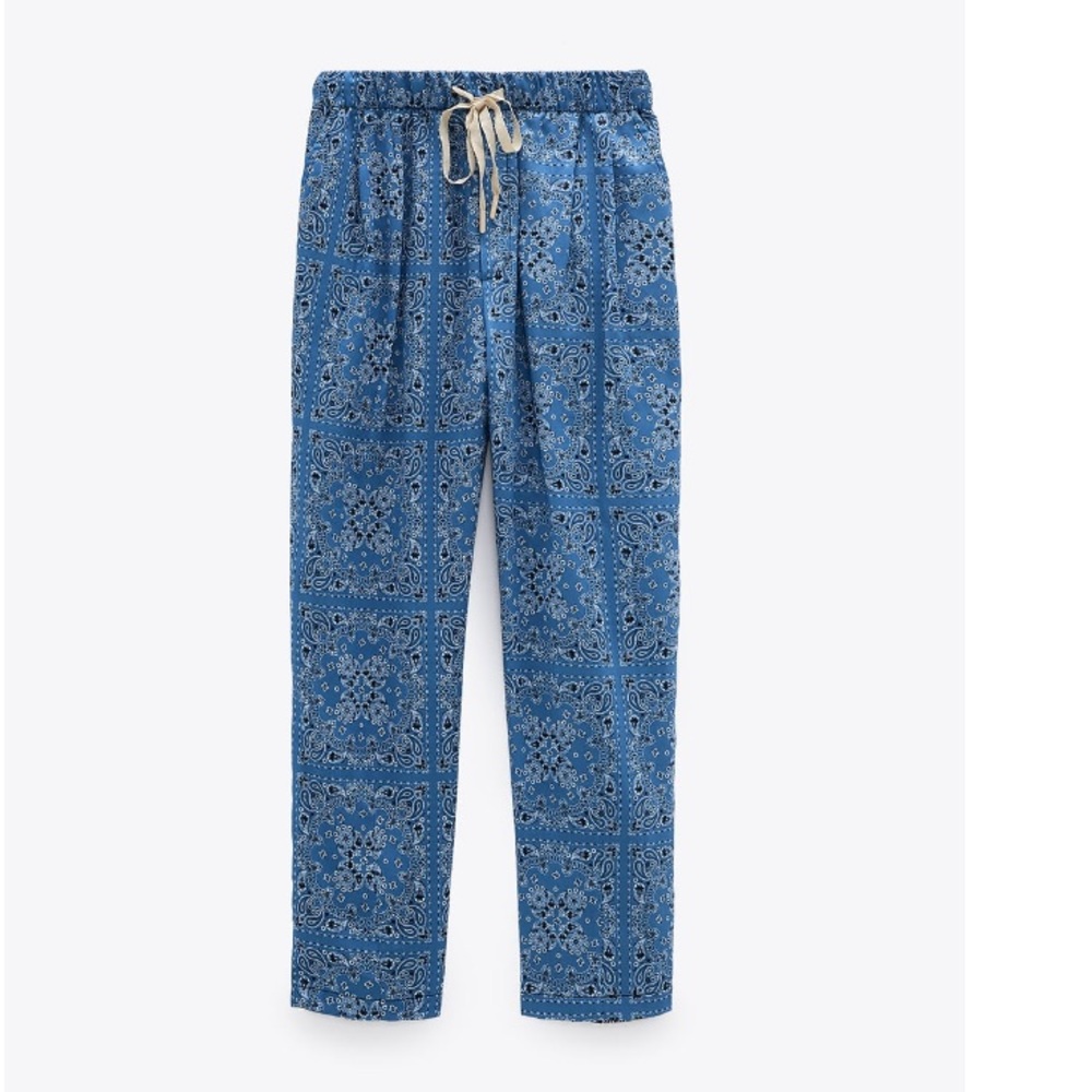 COPY - Zara Printed Wrap Blouse and Printed Pants. - Picture 5 of 10